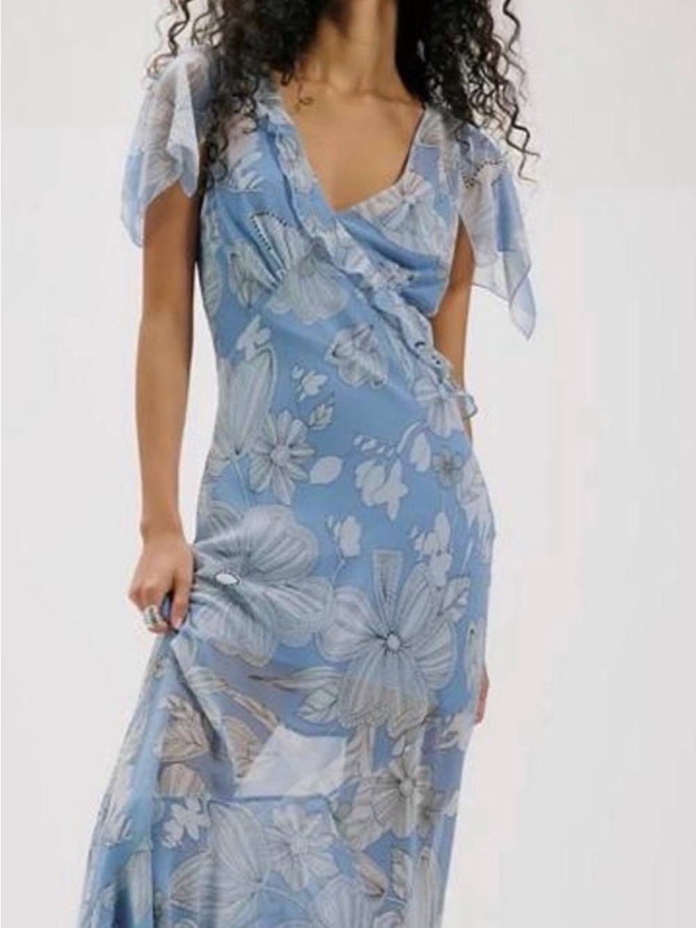 Free People Moonlight Maxi Dress in Blissful Blue Size 2